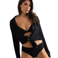Soutien-gorge triangle sans armatures Kate noir en coton