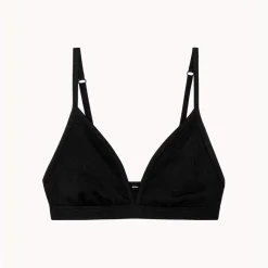 Soutien-gorge triangle sans armatures Kate noir en coton