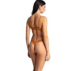 Soutien-gorge triangle sans armatures - Camel orange