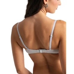 Soutien-gorge triangle sans armatures en coton - Gris