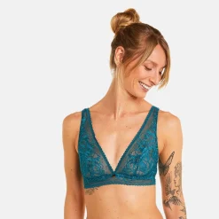 Soutien-gorge triangle sans armatures bleu Nanaya