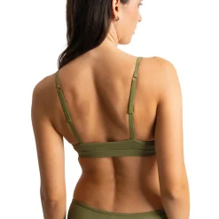 Soutien-gorge triangle sans armatures Kate vert en coton