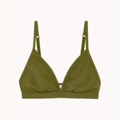 Soutien-gorge triangle sans armatures Kate vert en coton