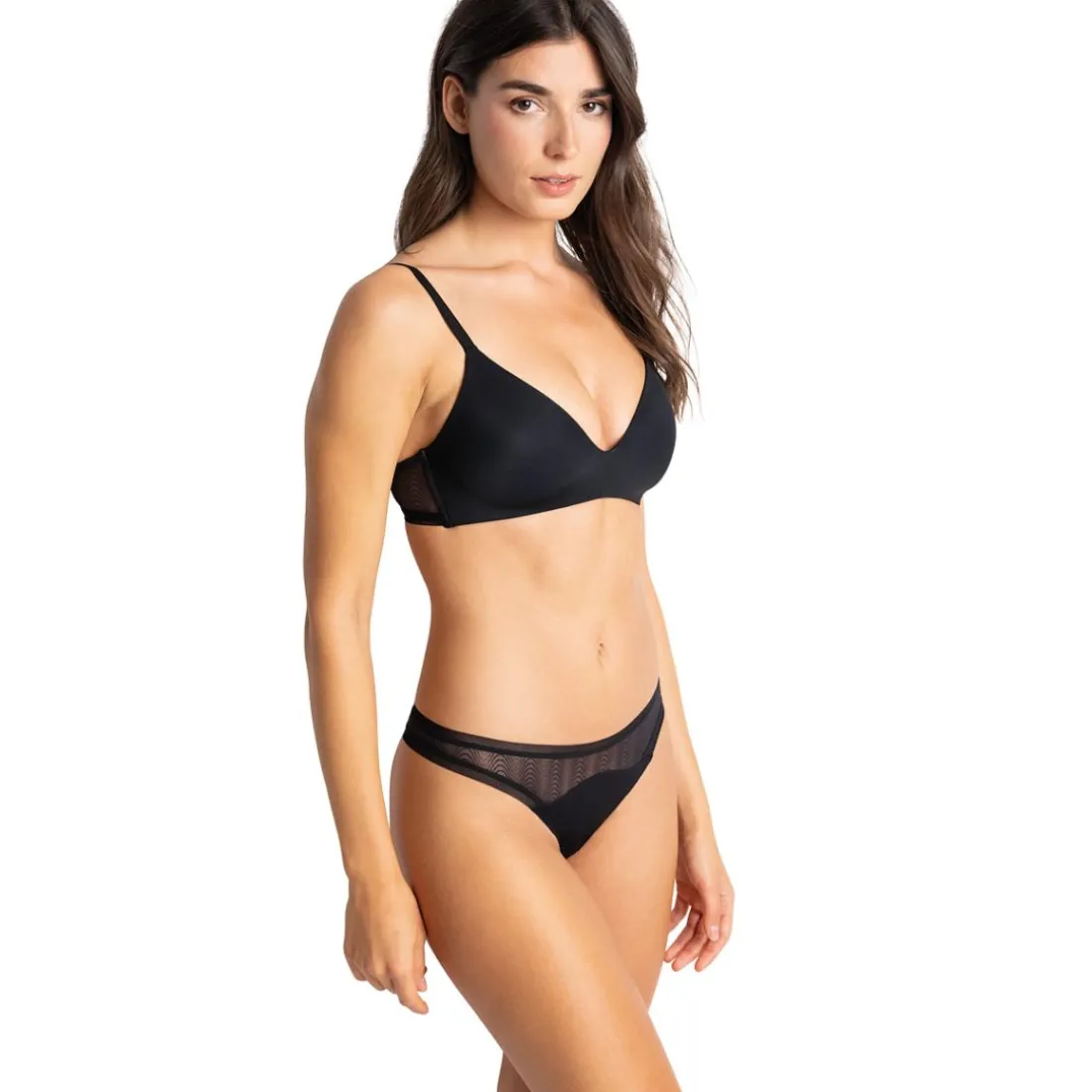 Soutien-gorge triangle sans armatures - Noir