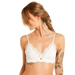 Soutien-gorge triangle sans armatures ivoire Gaïa beige