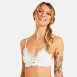 Soutien-gorge triangle sans armatures ivoire Gaïa beige