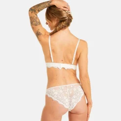 Soutien-gorge triangle sans armatures ivoire Gaïa beige