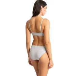 Soutien-gorge triangle sans armatures Kate gris en coton
