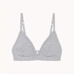 Soutien-gorge triangle sans armatures Kate gris en coton