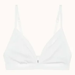 Soutien-gorge triangle sans armatures Kate blanc en coton