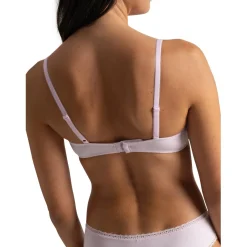 Soutien-gorge triangle sans armatures en coton - Rose