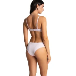 Soutien-gorge triangle sans armatures en coton - Rose
