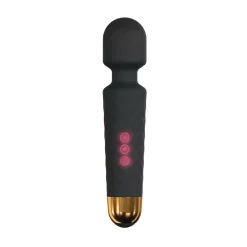 Stimulateur/wand avec embouts interchangeables KIT WANDERFUL - Noir Dorcel