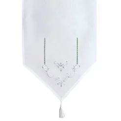Store brodé et jour échelle - Blanc