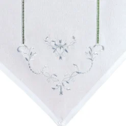 Store brodé et jour échelle - Blanc