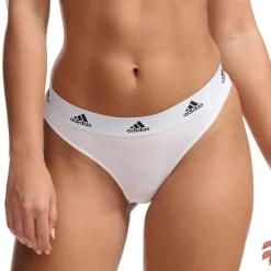 String femme Coton Logo Adidas blanc