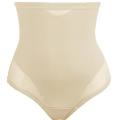 String gainant taille haute beige en nylon