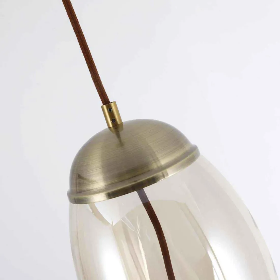 Suspension LED ODALIA Verre Transparent fumé