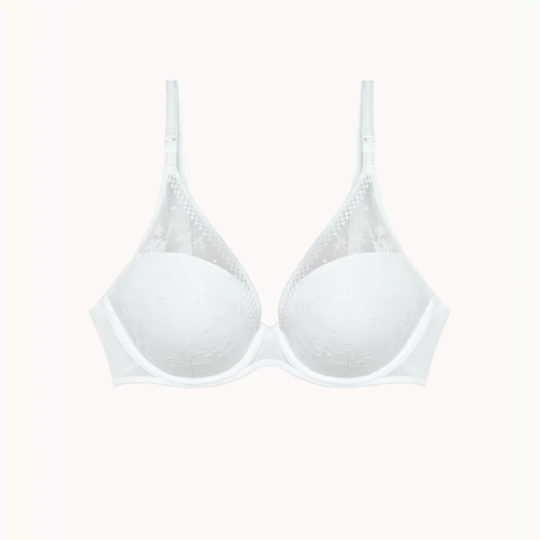 Suzy - Soutien-gorge plongeant avec coques blanc