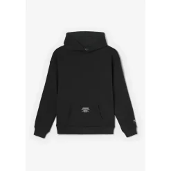 Sweat à capuche garçon Tanbo noir en coton