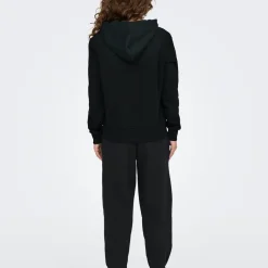 Sweat à capuche Noli - Noir/ Coeur doré en coton Mina