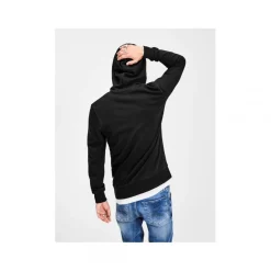 Sweat à capuche Regular Fit Manches longues Noir Kai