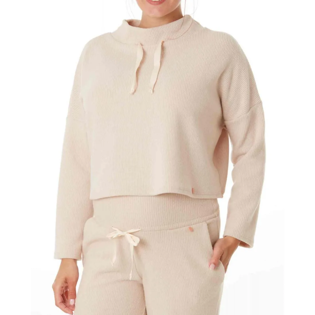 Sweat court maternité blanc Cache Coeur Lingerie en viscose