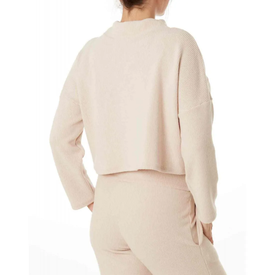 Sweat court maternité blanc Cache Coeur Lingerie en viscose