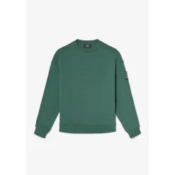 Sweat garçon Leonbo vert sapin en coton