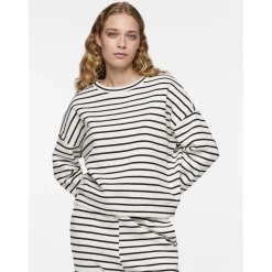 Sweat-shirt blanc en coton