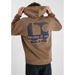 Sweat-Shirt capuche DEFEBO marron en coton Quade