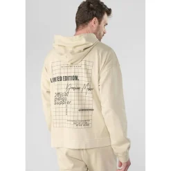 Sweat-Shirt capuche garçon ANIBO marron en coton Cy