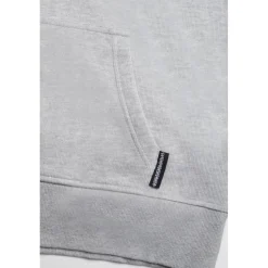 Sweat-Shirt capuche garçon ELROSBO gris en coton