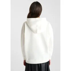 Sweat-Shirt capuche KEIRAGI blanc en coton Lily