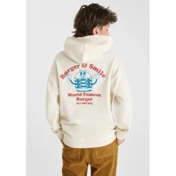 Sweat-Shirt capuche LOUIBO beige en coton Ned