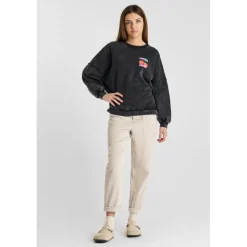 Sweat-Shirt capuche noir Gwen en coton