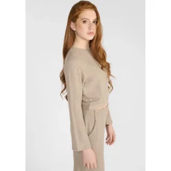 Sweat-Shirt fille AUREGI marron Pia en viscose