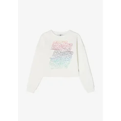 Sweat-Shirt fille MIKKIGI blanc Noor en coton