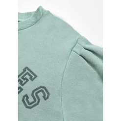Sweat-Shirt fille MOAGI vert en coton