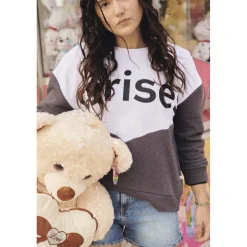 Sweat-Shirt fille NELAGI gris en coton