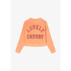 Sweat-Shirt fille STEPHAGI orange Amy en coton