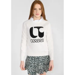 Sweat-Shirt fille TITAGI blanc Elsie en coton