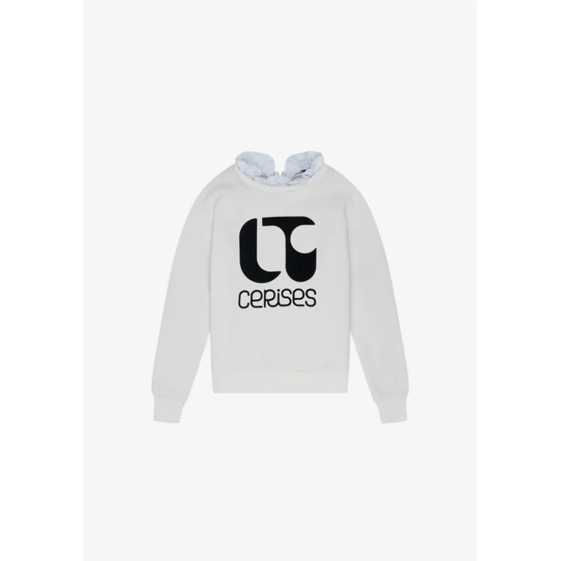 Sweat-Shirt fille TITAGI blanc Elsie en coton