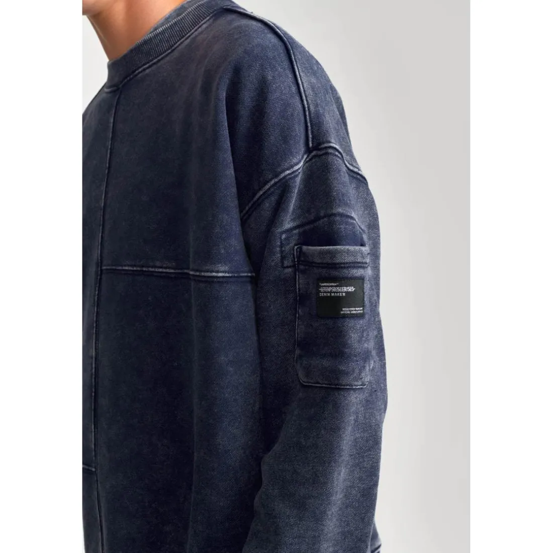 Sweat-Shirt garçon JONBO bleu en coton