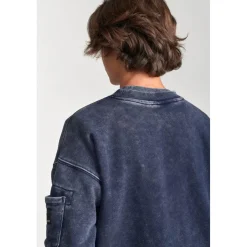 Sweat-Shirt garçon JONBO bleu en coton