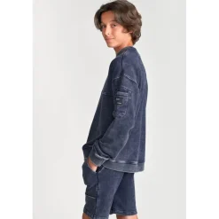 Sweat-Shirt garçon JONBO bleu en coton