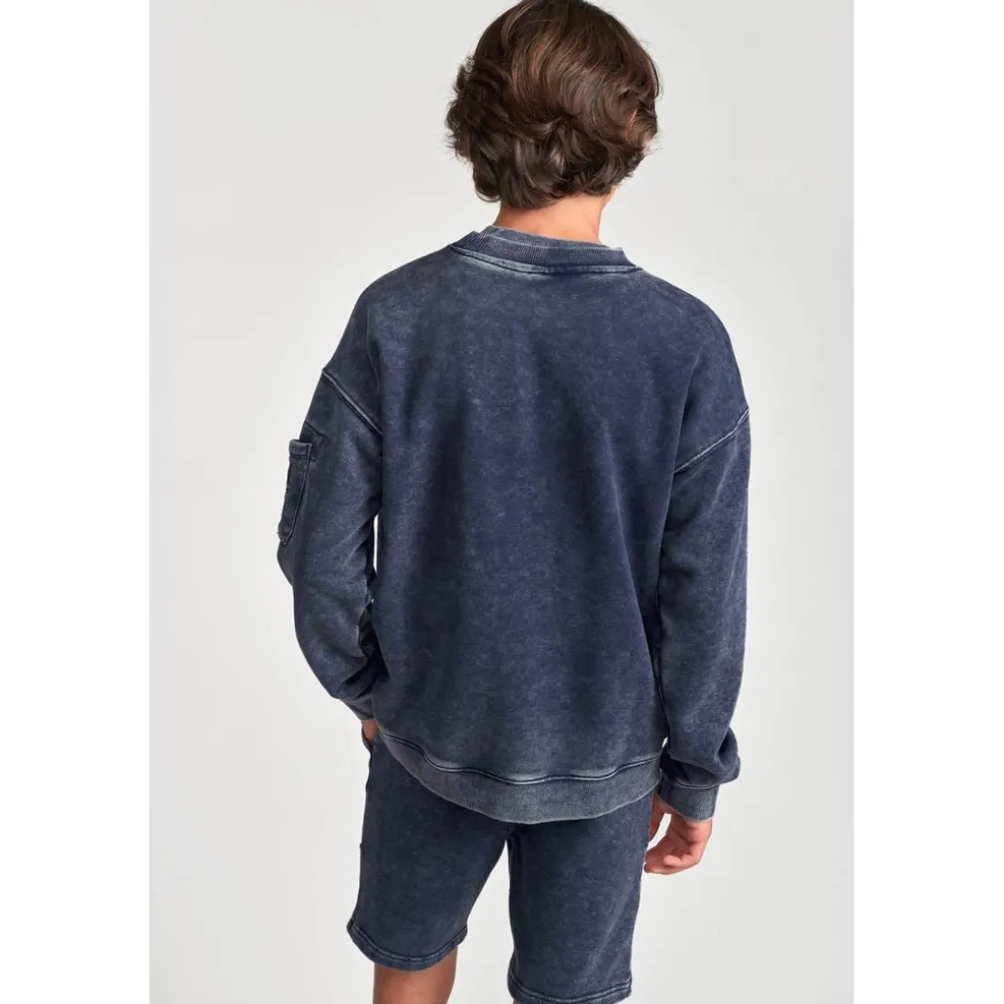 Sweat-Shirt garçon JONBO bleu en coton