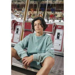 Sweat-Shirt garçon JONBO vert en coton