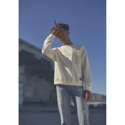 Sweat-Shirt garçon JUNBO blanc en coton
