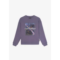 Sweat-Shirt garçon NAKABO violet en coton